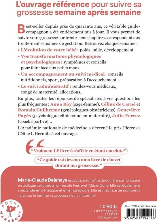 Quatrième de couverture de « Le livre de bord de la future maman : votre grossesse, semaine après semaine »