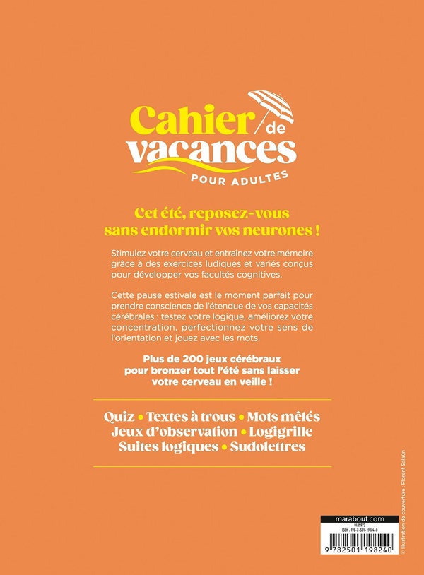 Quatrième de couverture de « CAHIER DE VACANCES MEMOIRE BOOSTER »