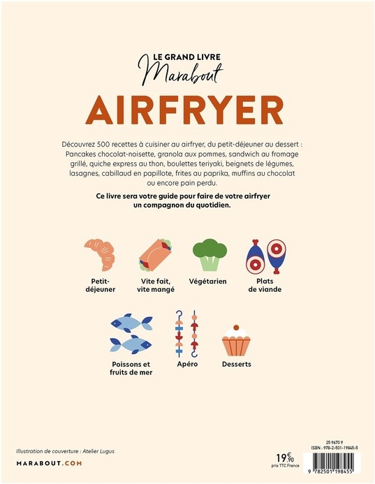 Quatrième de couverture de « Airfryer : 500 recettes inratables »