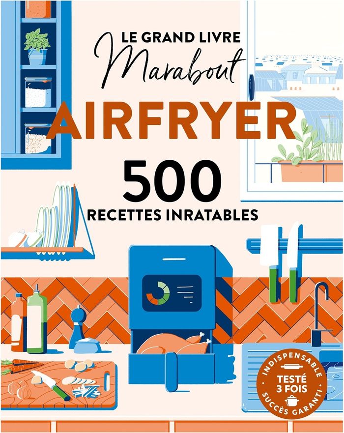 Couverture du livre « Airfryer : 500 recettes inratables », librairie Les Contes Infusés à Corte