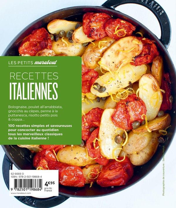 Quatrième de couverture de « Recettes italiennes : 100 recettes testées pour vous ! »