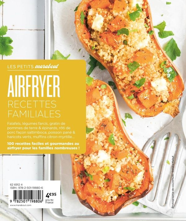 Quatrième de couverture de « AirFryer - Recettes familiales : 70 recettes testées pour vous ! »