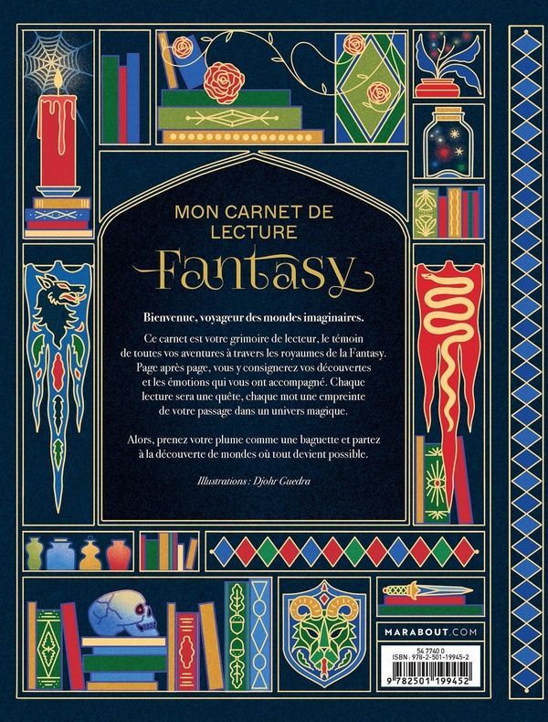 Quatrième de couverture de « MON CARNET DE LECTURE FANTASY »