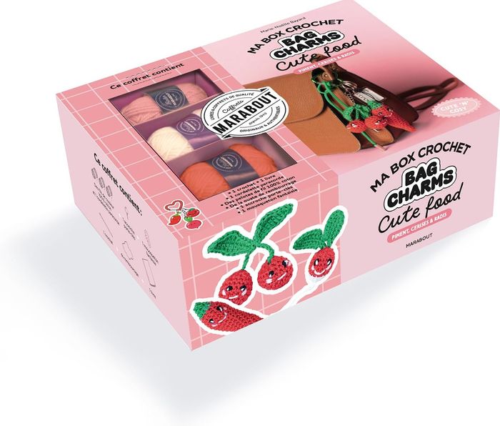 Couverture : BOX CROCHET BAGCHARMS - CUTE FOOD - PIMENT, CERISES & RADIS