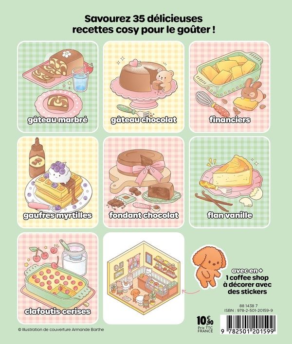 Quatrième de couverture de « MES RECETTES COSY - MES PETITS GOUTERS - EN BONUS 1 DECOR & 1 PLANCHE DE STICKERS »