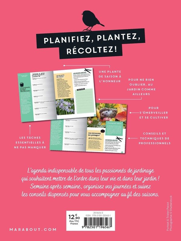 Quatrième de couverture de « MON AGENDA DU JARDIN 2027 - SILENCE, CA POUSSE ! »