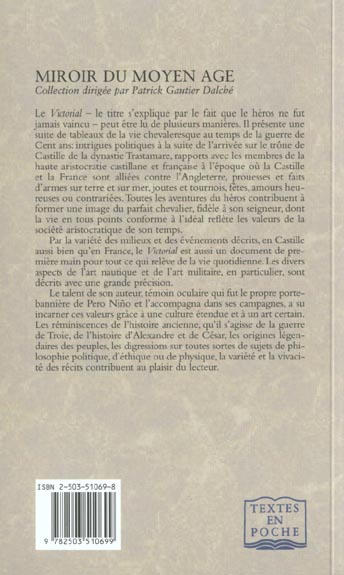Quatrième de couverture de « VICTORIAL, CHRONIQUE DE DON PERO NINO »