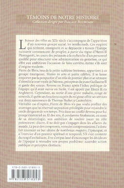 Quatrième de couverture de « PIERRE DE BLOIS »