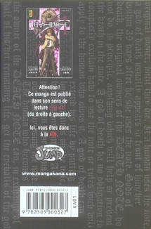 Quatrième de couverture de « DEATH NOTE - TOME 1 »