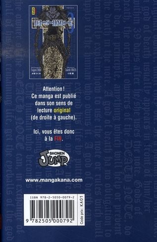 Quatrième de couverture de « DEATH NOTE - TOME 3 »