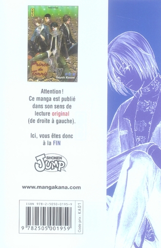 Quatrième de couverture de « PRINCE DU TENNIS - TOME 17 »