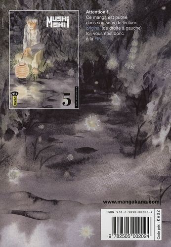 Quatrième de couverture de « MUSHISHI - TOME 5 »
