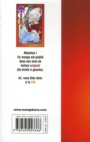 Quatrième de couverture de « Inu Yasha »