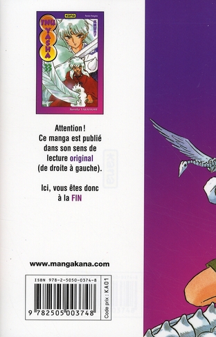 Quatrième de couverture de « Inu Yasha »