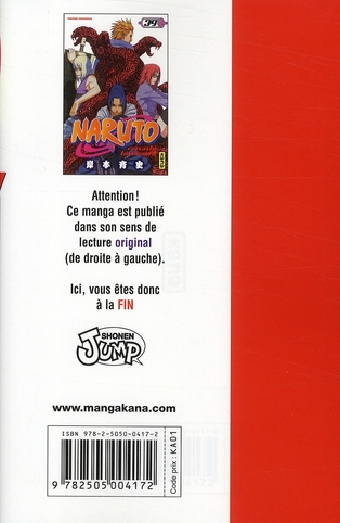 Quatrième de couverture de « Naruto »