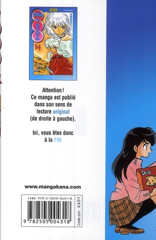 Quatrième de couverture de « Inu Yasha »