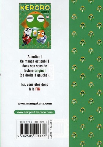 Quatrième de couverture de « SERGENT KERORO - TOME 11 »