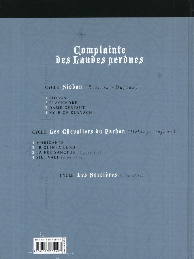 Quatrième de couverture de « COMPLAINTE DES LANDES PERDUES - CYCLE 1 - TOME 2 - BLACKMORE »