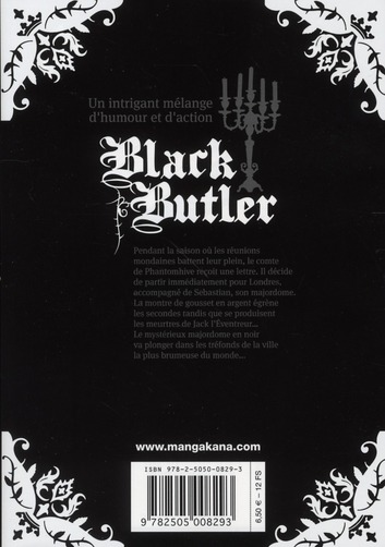 Quatrième de couverture de « BLACK BUTLER - TOME 2 »