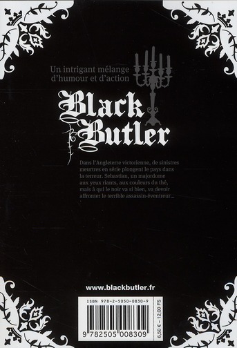 Quatrième de couverture de « BLACK BUTLER - TOME 3 »