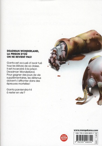 Quatrième de couverture de « DEADMAN WONDERLAND - TOME 3 »