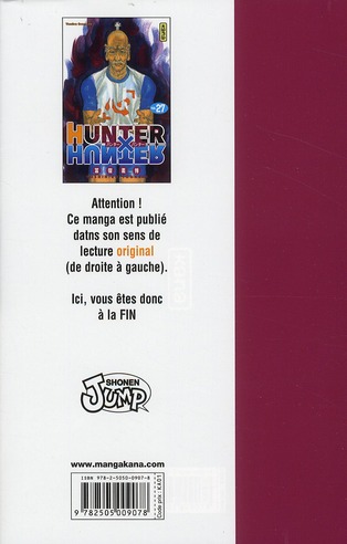 Quatrième de couverture de « Hunter x Hunter »