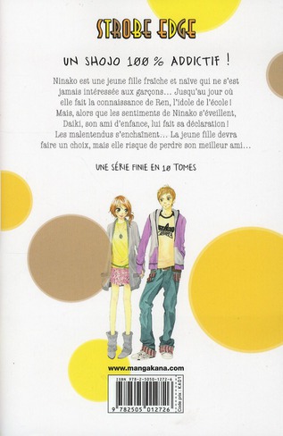Quatrième de couverture de « Strobe edge »