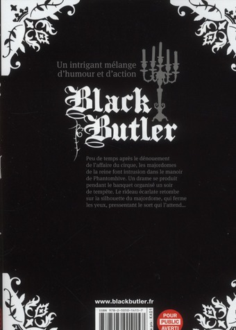 Quatrième de couverture de « Black butler »