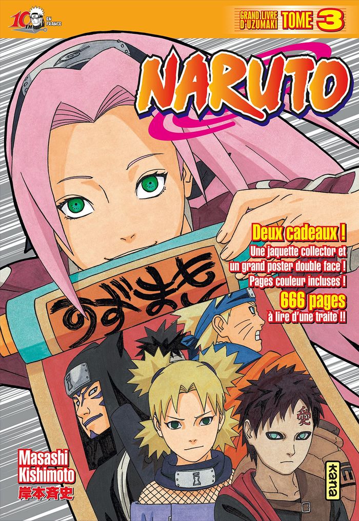 Couverture du livre « Naruto : grand livre d'Uzumaki » de Masashi Kishimoto, librairie Les Contes Infusés à Corte