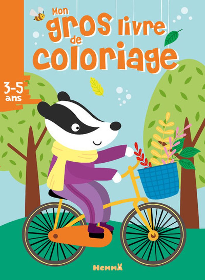 Couverture du livre « MON GROS LIVRE DE COLORIAGE (BALADE A VELO) » de Collectif, librairie Les Contes Infusés à Corte