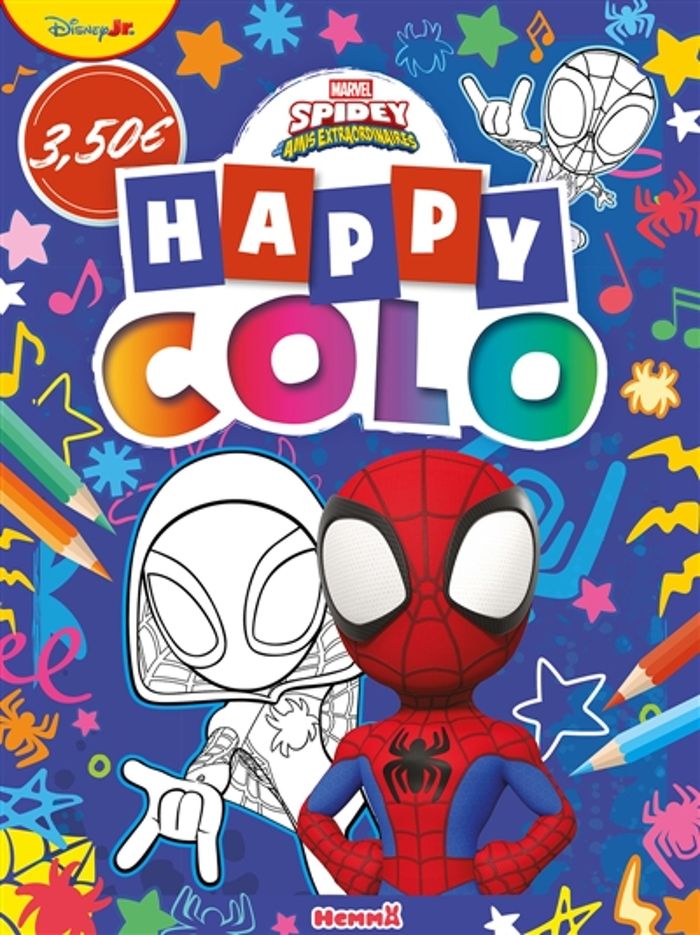 Couverture du livre « MARVEL SPIDEY ET SES AMIS EXTRAORDINAIRES - HAPPY COLO » de Collectif, librairie Les Contes Infusés à Corte