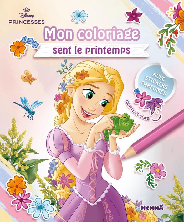 Couverture du livre « DISNEY PRINCESSES - MON COLO SENT LE PRINTEMPS » de Collectif, librairie Les Contes Infusés à Corte
