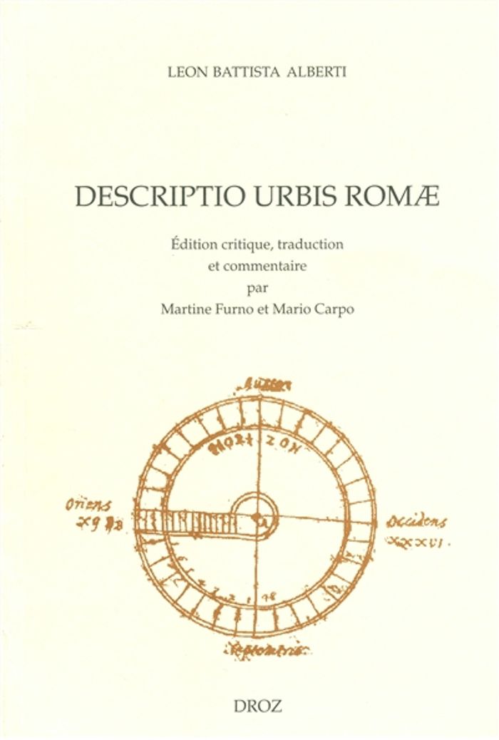 Couverture du livre « DESCRIPTIO URBIS ROMAE » de Leon Alberti, librairie Les Contes Infusés à Corte