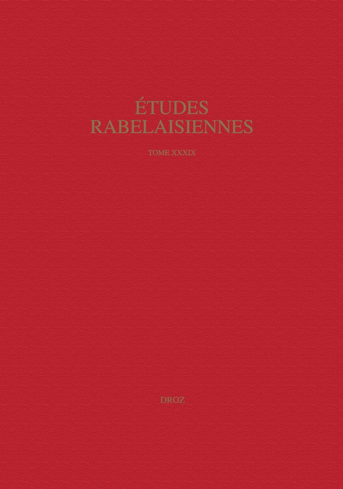 Couverture du livre « ETUDES RABELAISIENNES » de Xxx, librairie Les Contes Infusés à Corte