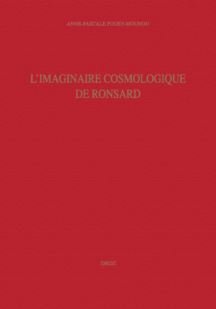 Couverture du livre « ETUDES RONSARDIENNES » de Anne-Pa Pouey-Mounou, librairie Les Contes Infusés à Corte
