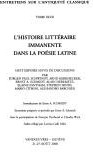 Couverture du livre « L'HISTOIRE LITTERAIRE IMMANENTE DANS LA POESIE LATINE » de Xxx, librairie Les Contes Infusés à Corte