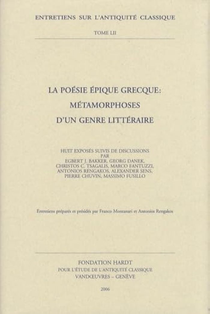 Couverture du livre « LA POESIE EPIQUE GRECQUE : METAMORPHOSES D'UN GENRE LITTERAIRE » de Xxx, librairie Les Contes Infusés à Corte