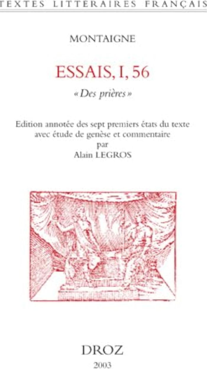 Couverture du livre « ESSAIS » de De Montaigne Michel, librairie Les Contes Infusés à Corte