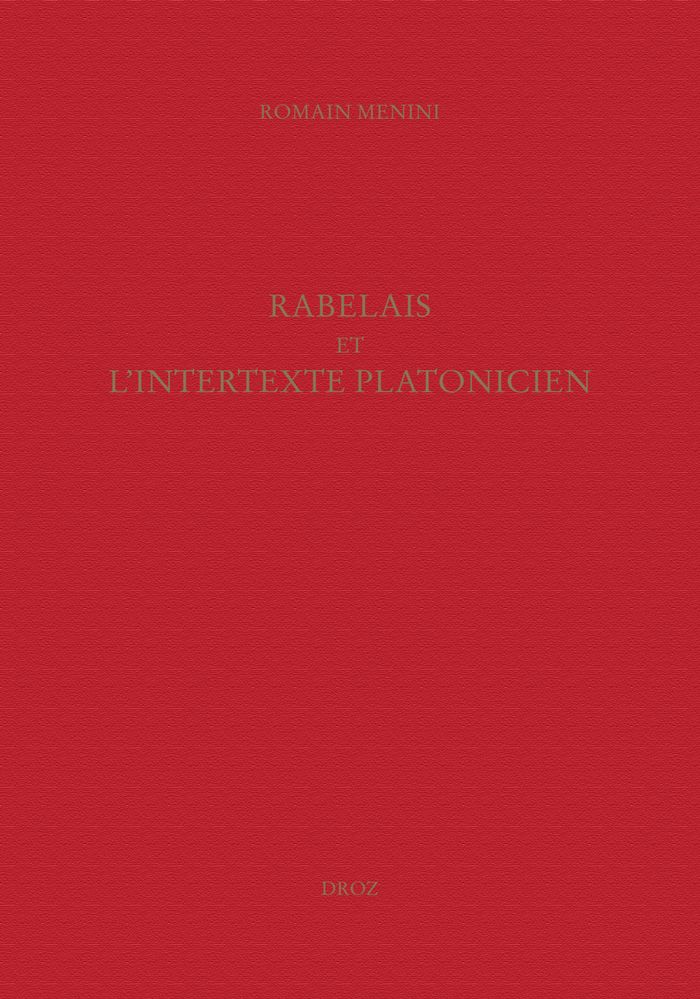 Couverture du livre « ETUDES RABELAISIENNES » de Romain Menini, librairie Les Contes Infusés à Corte