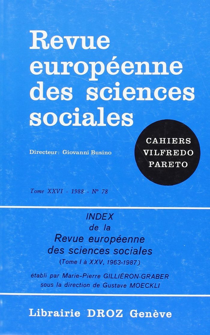 Couverture du livre « INDEX (AUTEURS ET MATIERES) DES TOMES  I A XXV, 1963-1987 » de Xxx, librairie Les Contes Infusés à Corte