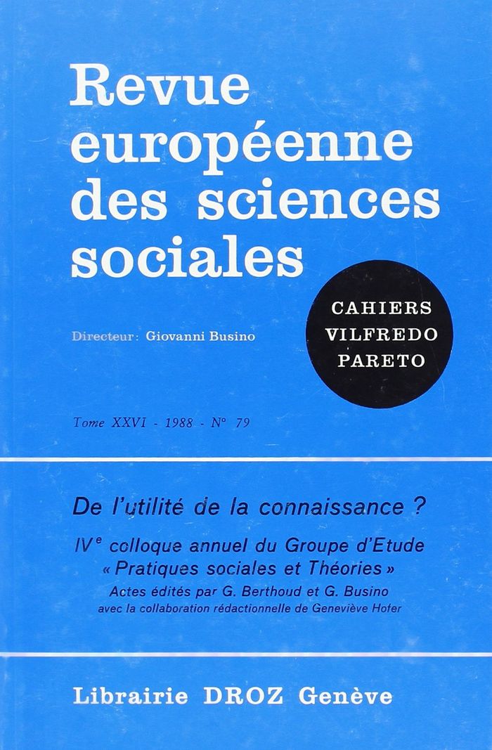 Couverture du livre « DE L'UTILITE DE LA CONNAISSANCE ? IVE COLLOQUE ANNUEL DU GROUPE D'ETUDE "PRATIQUES SOCIALES ET THEOR » de Xxx, librairie Les Contes Infusés à Corte