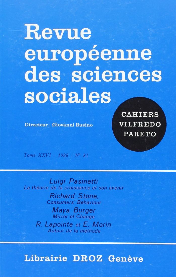 Couverture du livre « LA THEORIE DE LA CROISSANCE ET SON AVENIR, CONSUMER'S BEHAVIOUR, AUTOUR DE LA METHODE », librairie Les Contes Infusés à Corte