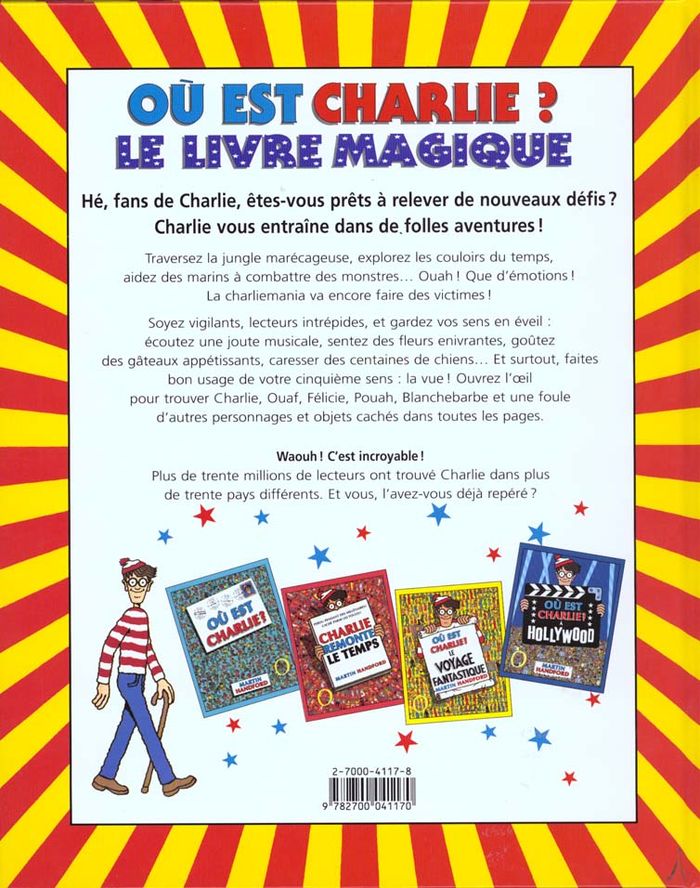 Quatrième de couverture de « OU EST CHARLIE ? LE LIVRE MAGIQUE »