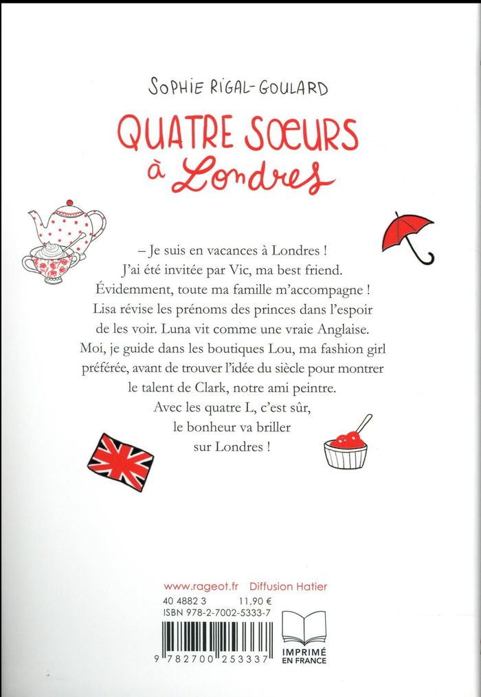 Quatrième de couverture de « Quatre soeurs à Londres »