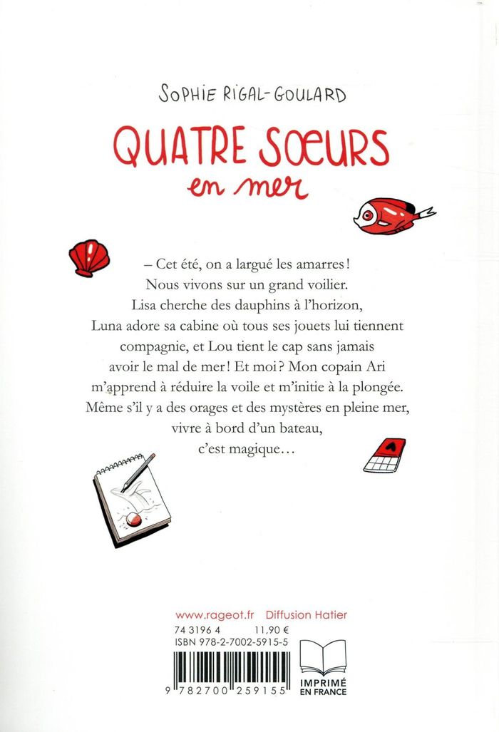 Quatrième de couverture de « Quatre soeurs en mer »