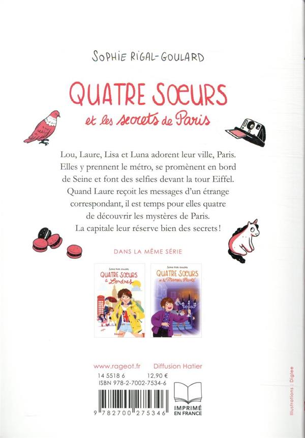 Quatrième de couverture de « Quatre soeurs et les secrets de Paris »