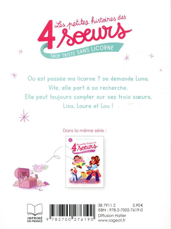 Quatrième de couverture de « Trop triste sans licorne »