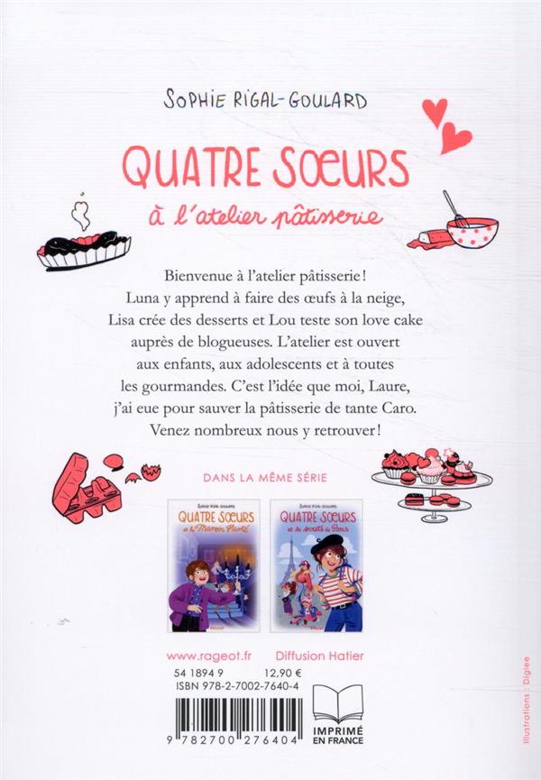 Quatrième de couverture de « Quatre soeurs à l'atelier pâtisserie »