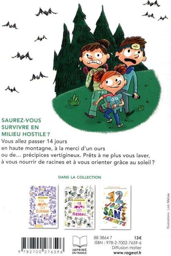Quatrième de couverture de « 14 jours en mode survie »
