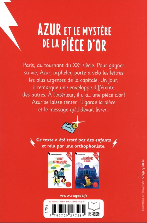Quatrième de couverture de « Azur et le mystère de la pièce d'or »
